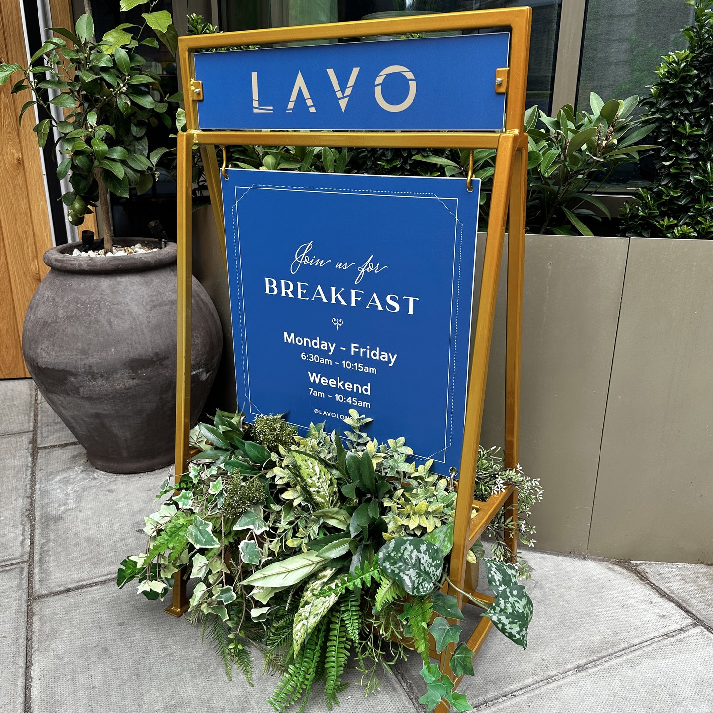 Gold Planter A Board sign