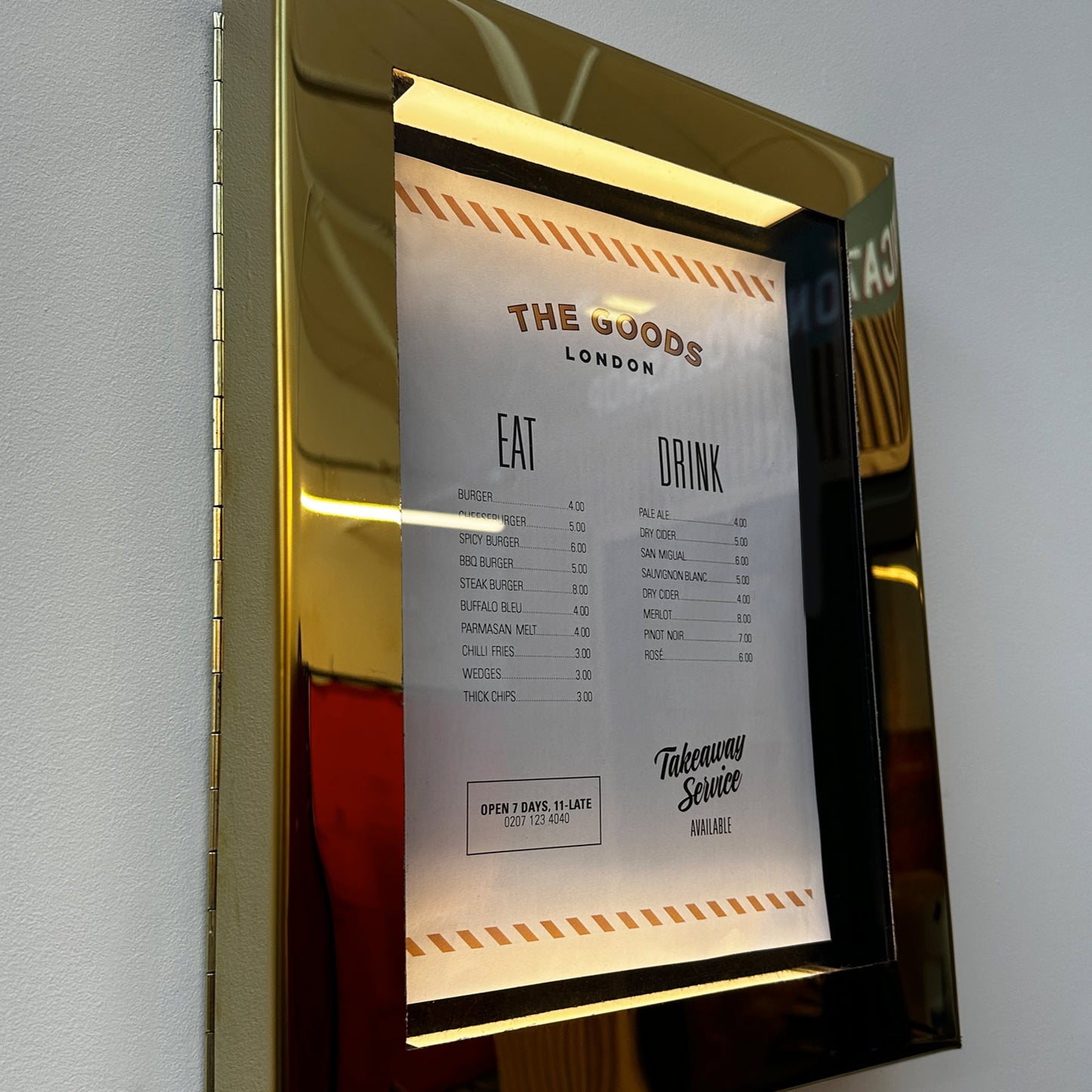 Brass Menu Case
