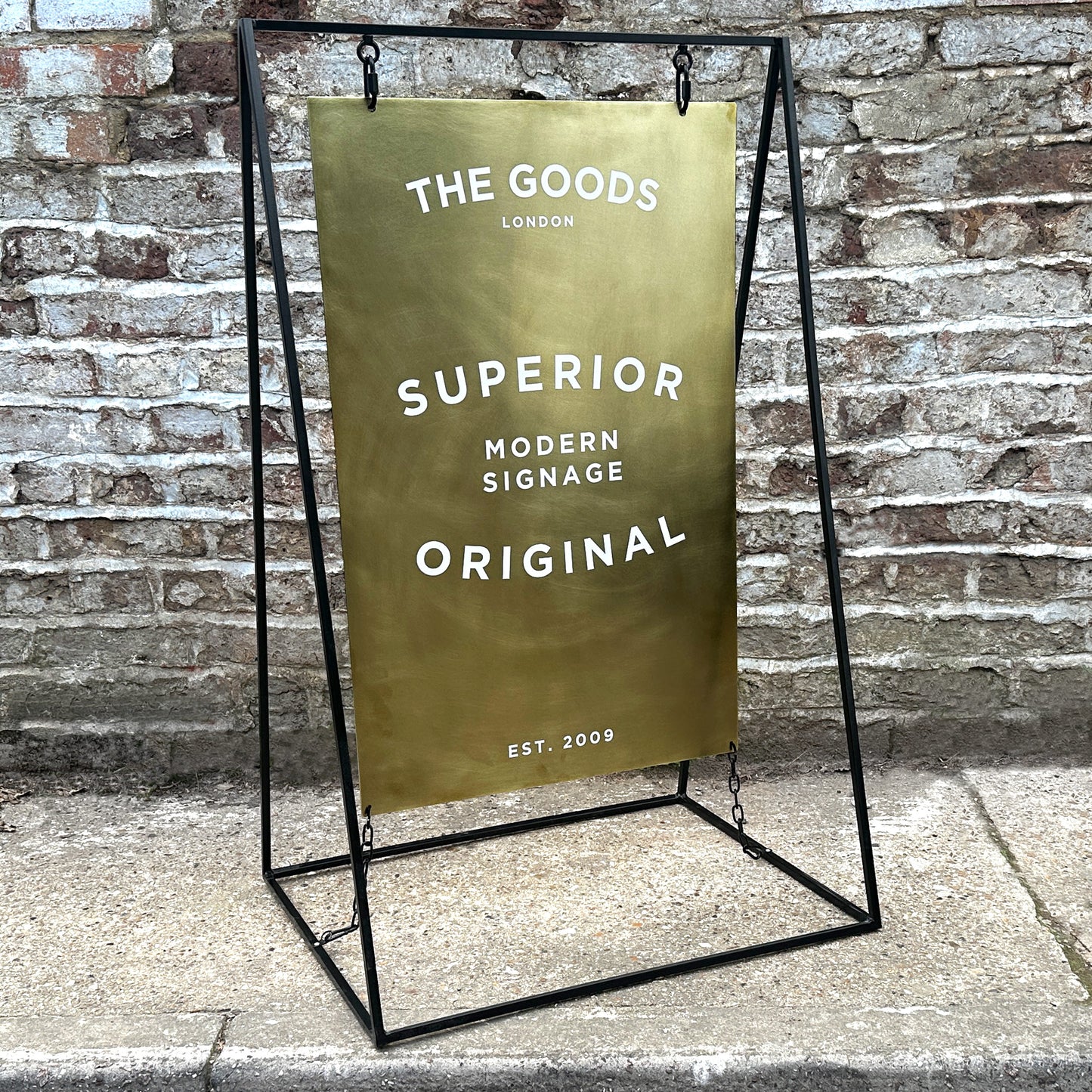 Brass Pavement Sign