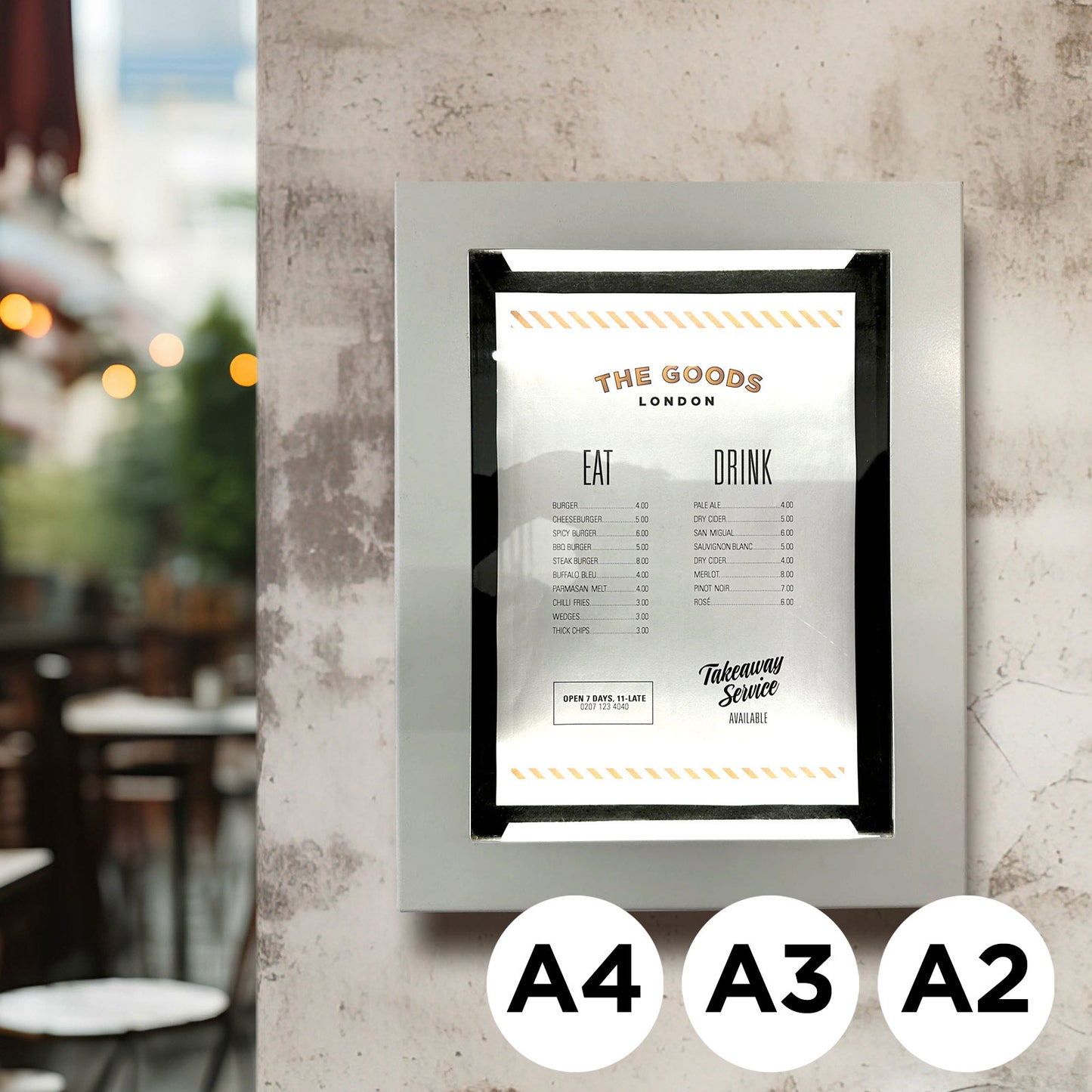 White Menu Case