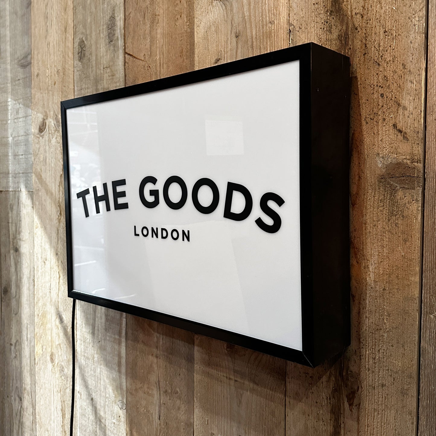 Black Metal Light Box Sign