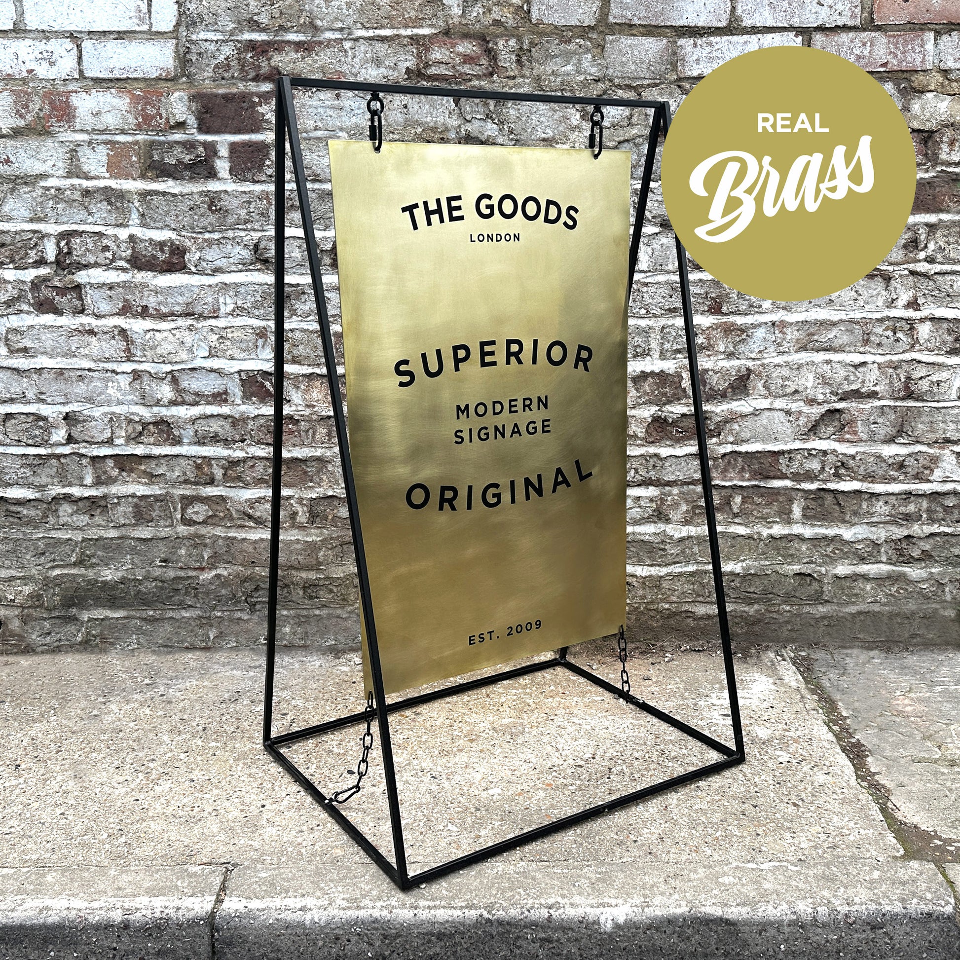 Brass A board Sign