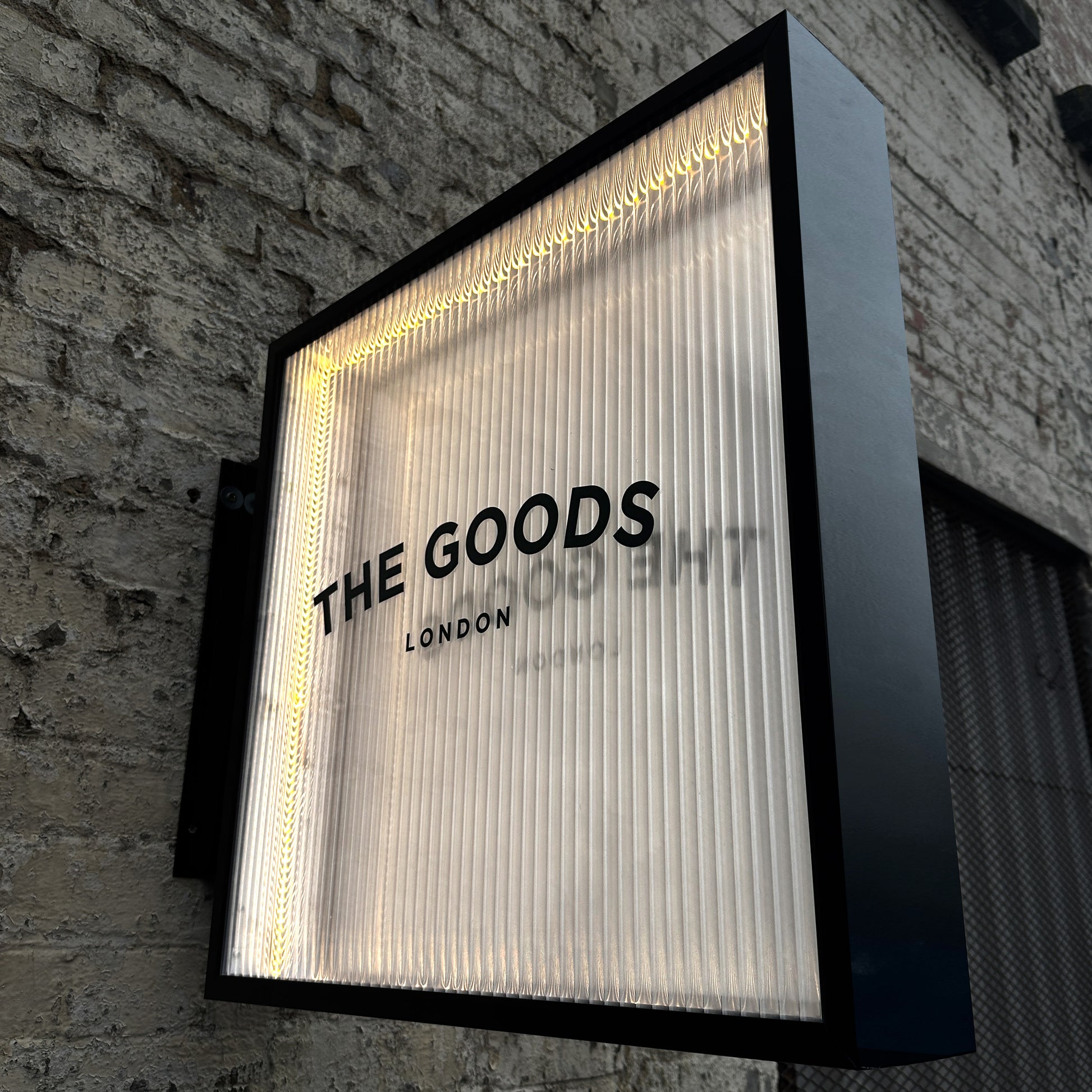 Reeded glass light box