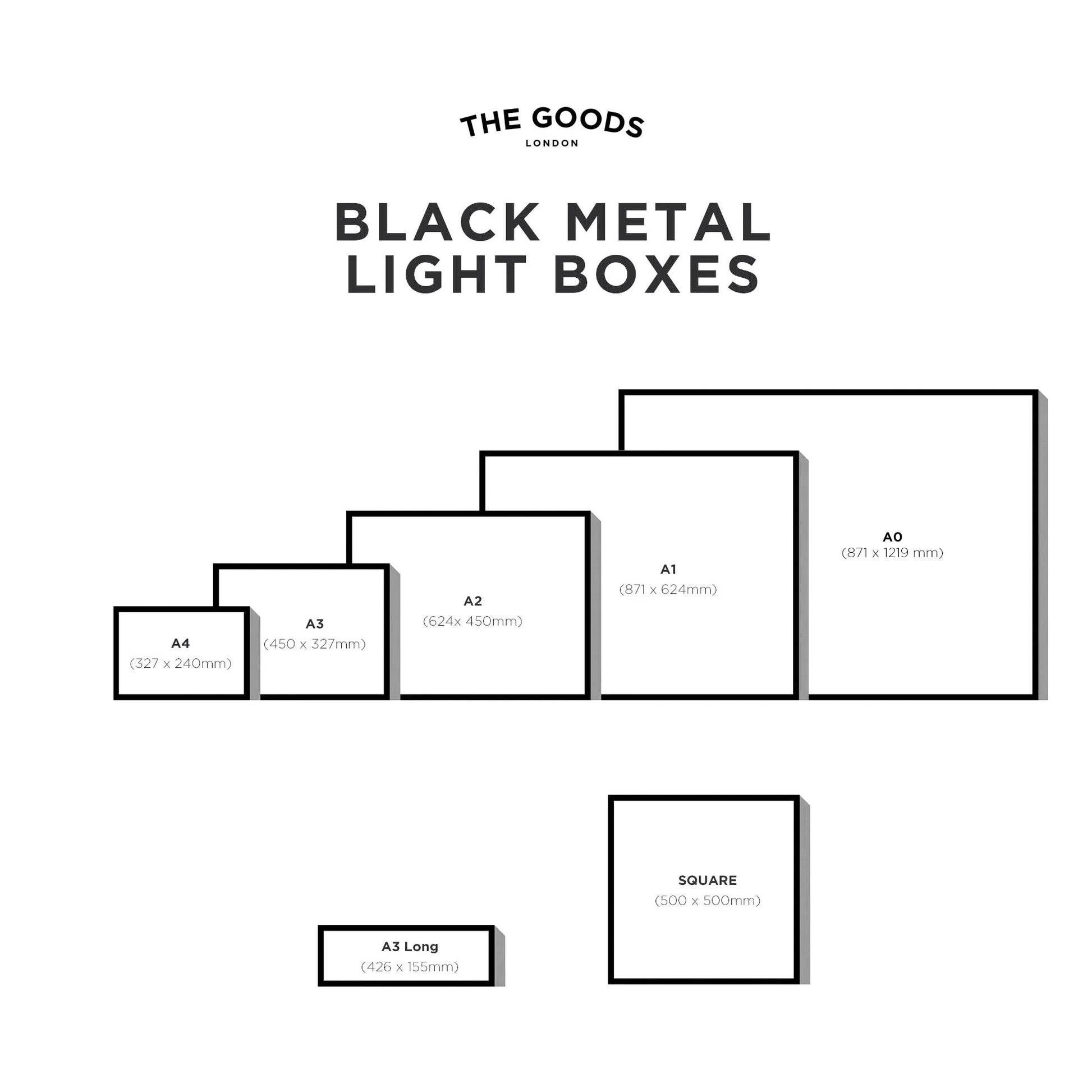 Light box sizes