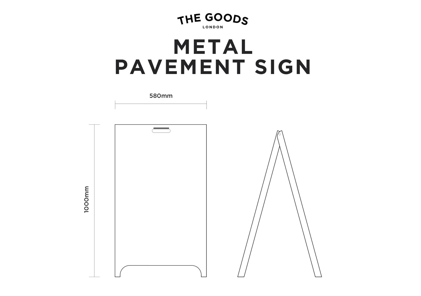 Metal Pavement Sign Technical Drawing