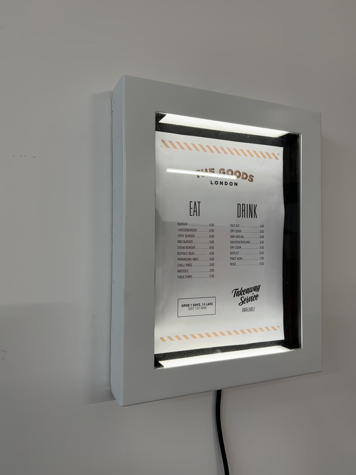 White Menu Case Video