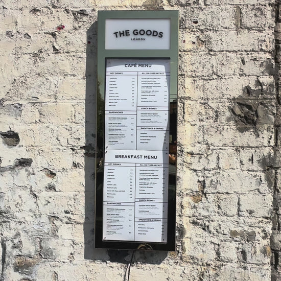 Brass 2x A4 Landscape Menu Case