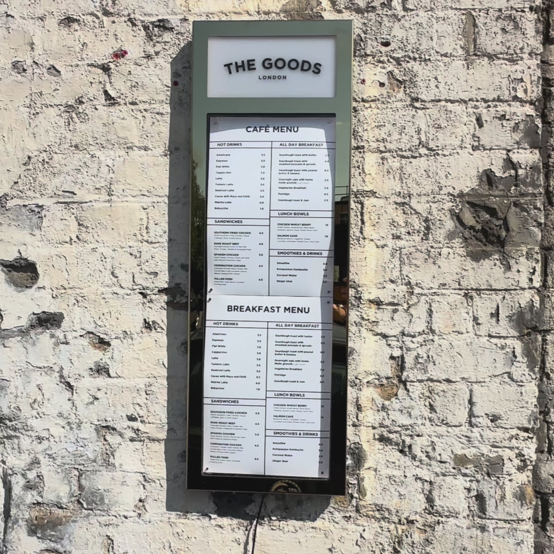 Brass 2x A4 Landscape Menu Case