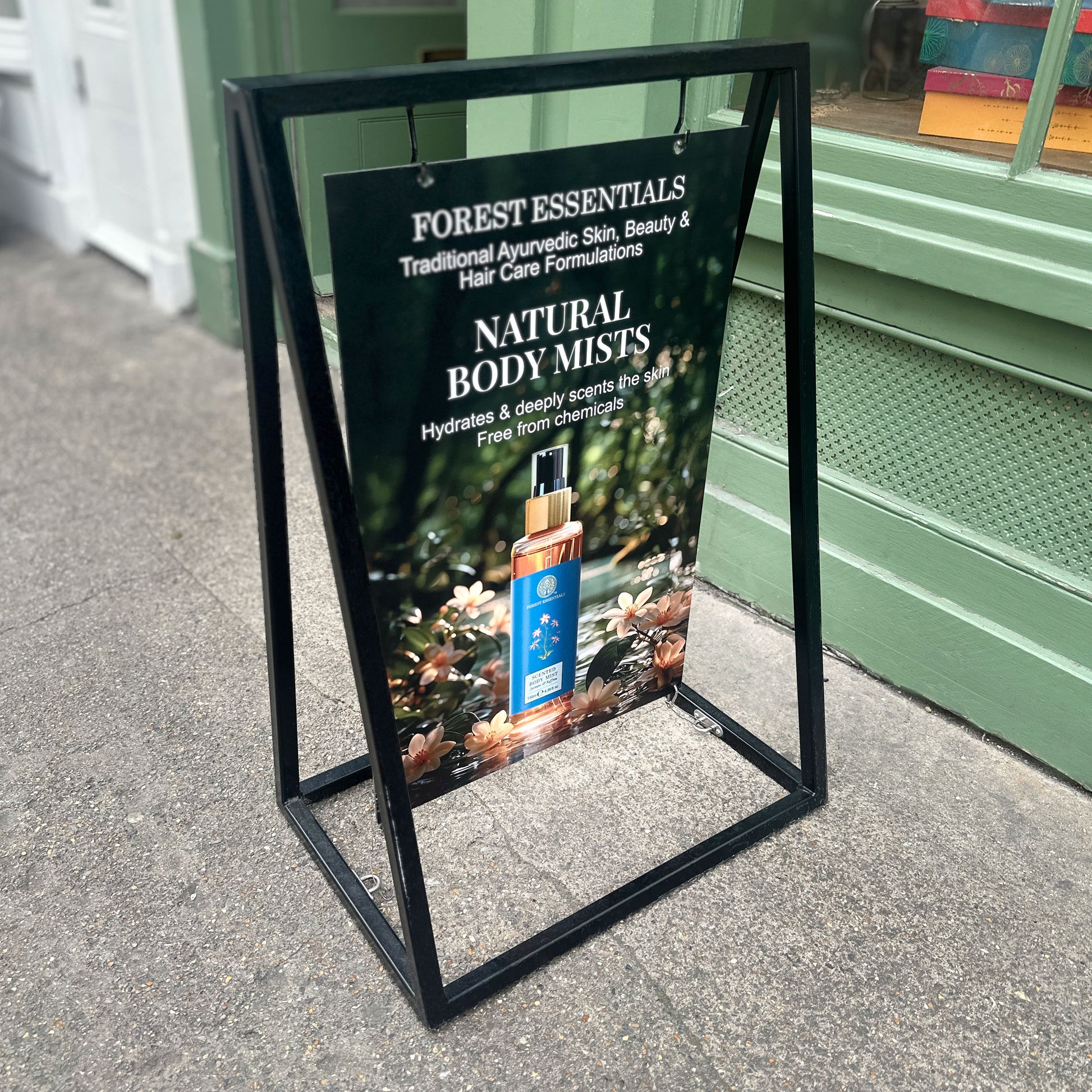 Swinging A board sign with printed panel
