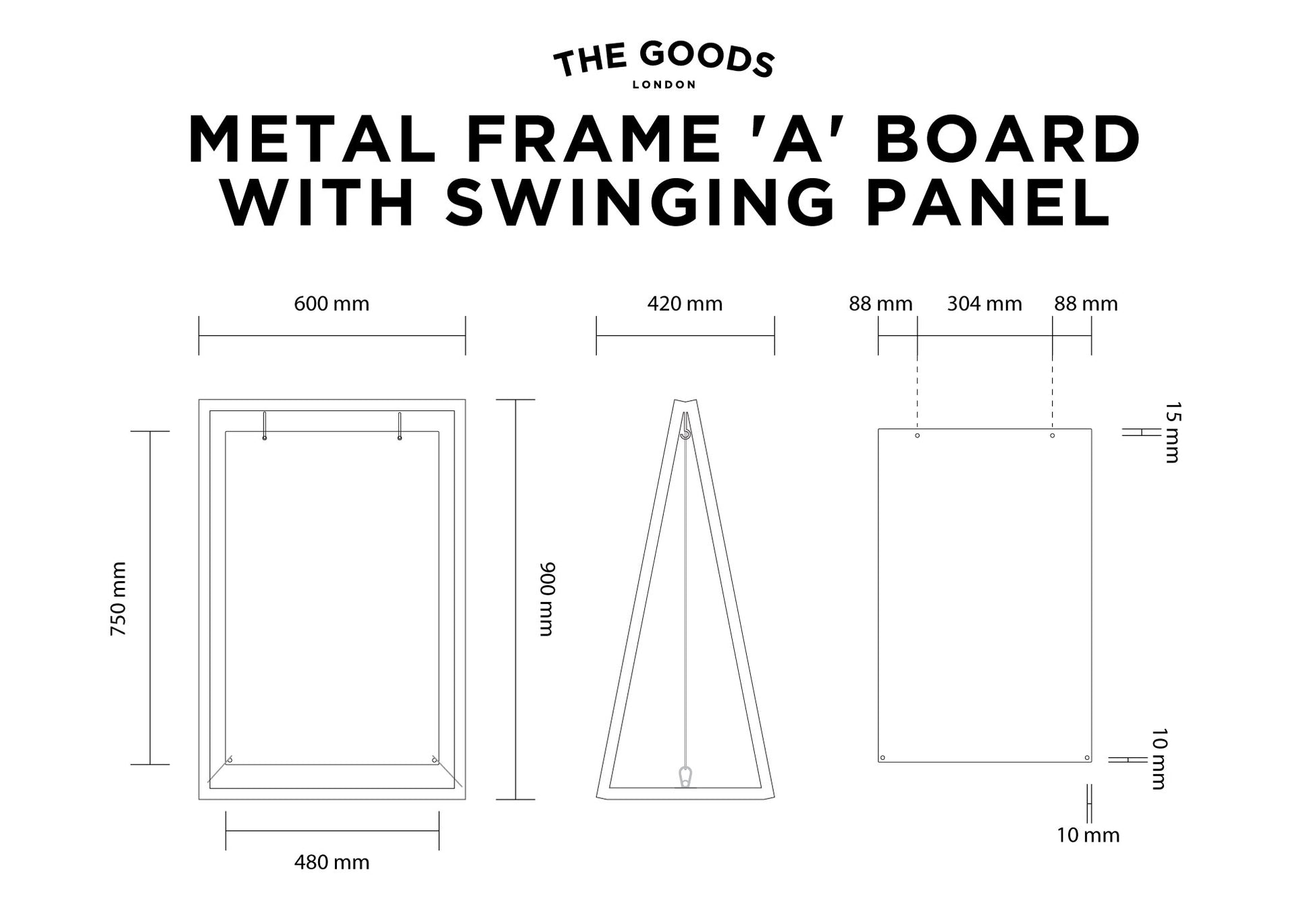 Swinging A Board Technical Drawing