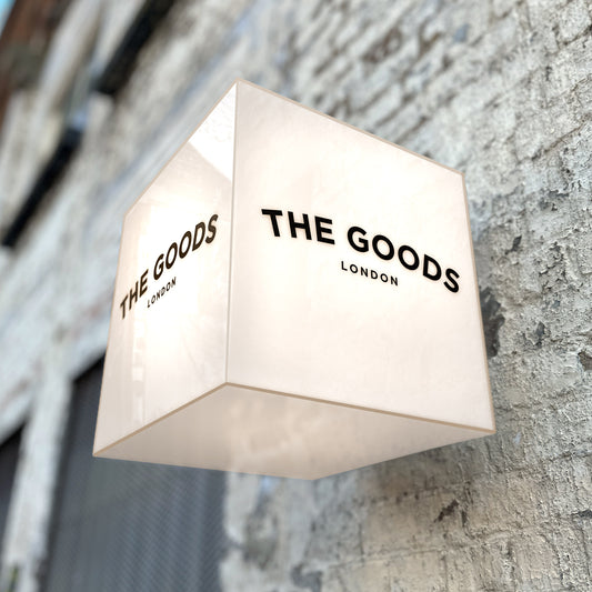 Illuminated Cube Light Box Sign